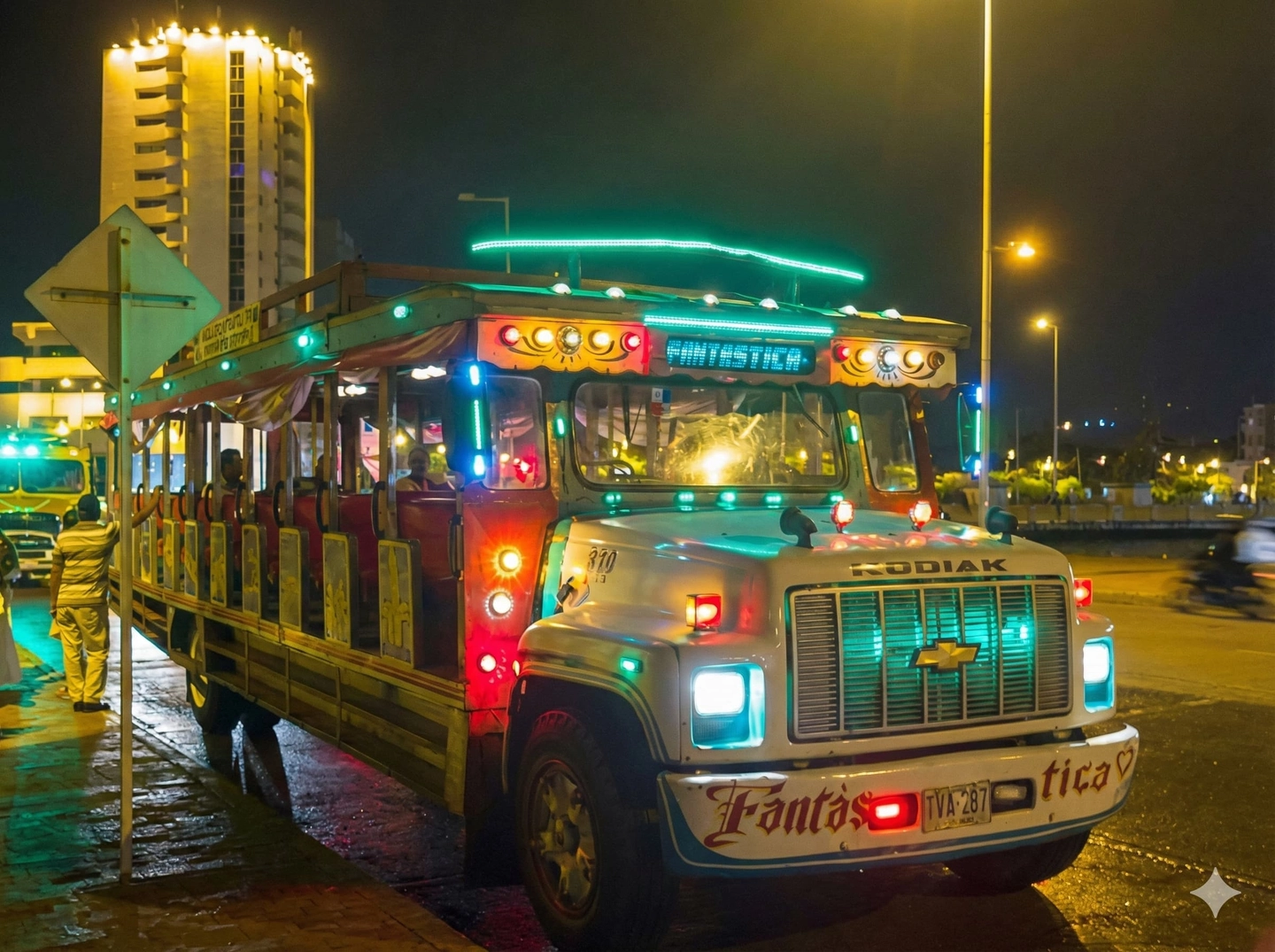 Recorrido de fiesta en autobús típico.
