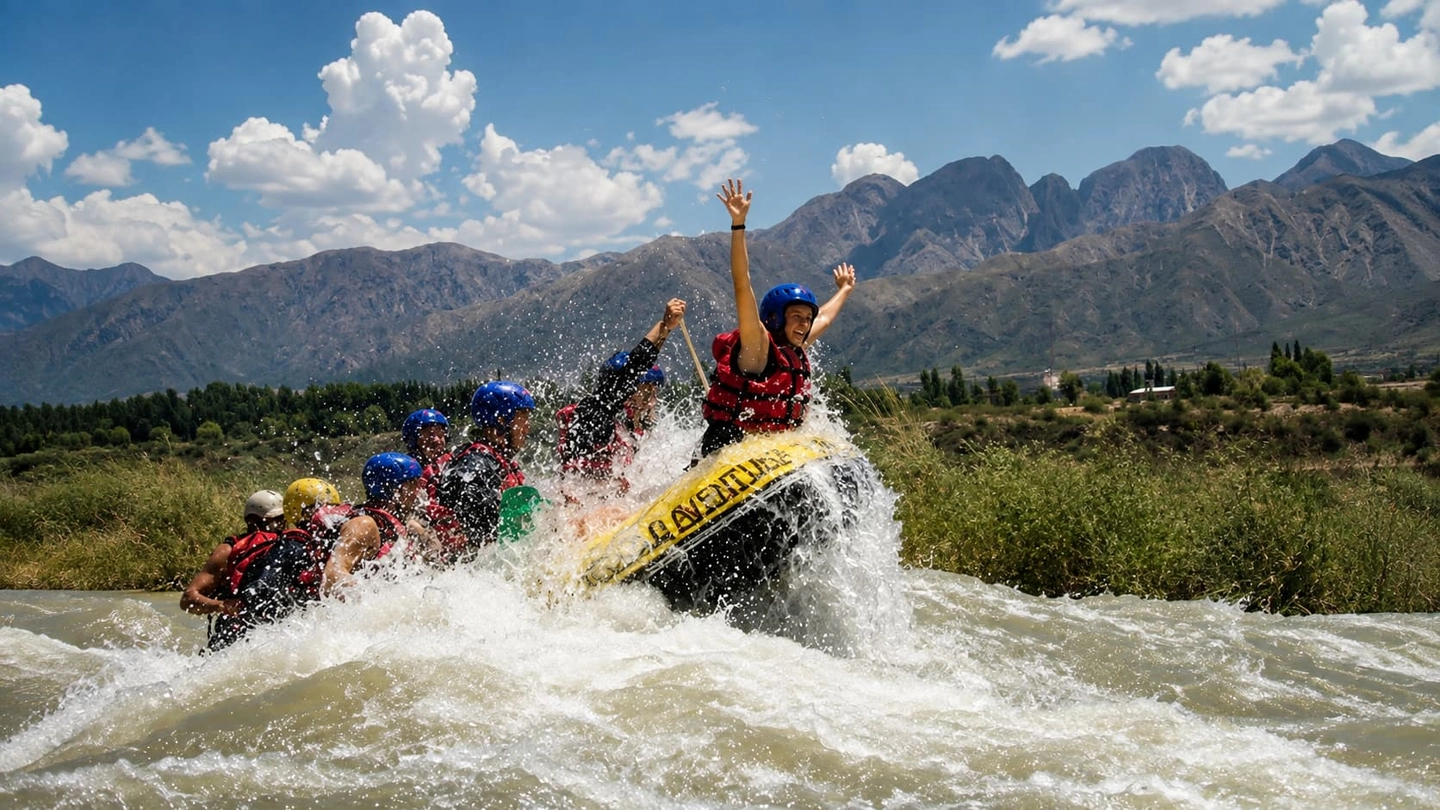 Rafting Familiar + Tirolesa y Termas de Cacheuta