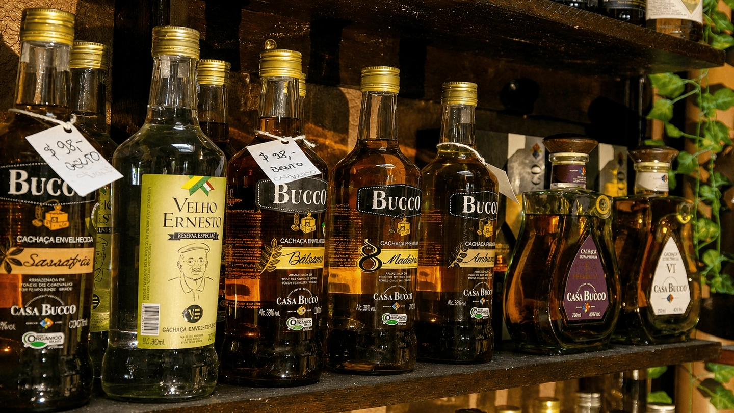 Degustación de cachaças y licores en Porto Alegre