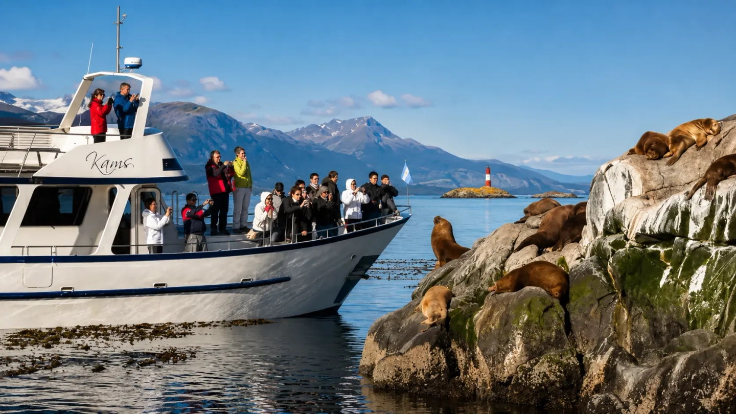 Navegación Canal Beagle con Trekking Isla Bridges