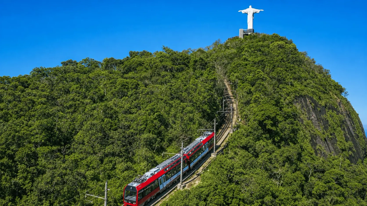 Meio Dia no Rio - Cristo Redentor em Trem, Maracanã, Sambódromo, Catedral e Escadaria Selarón